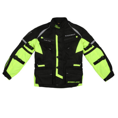 CHAQUETA TOURING KIDS NEGRA FLUOR